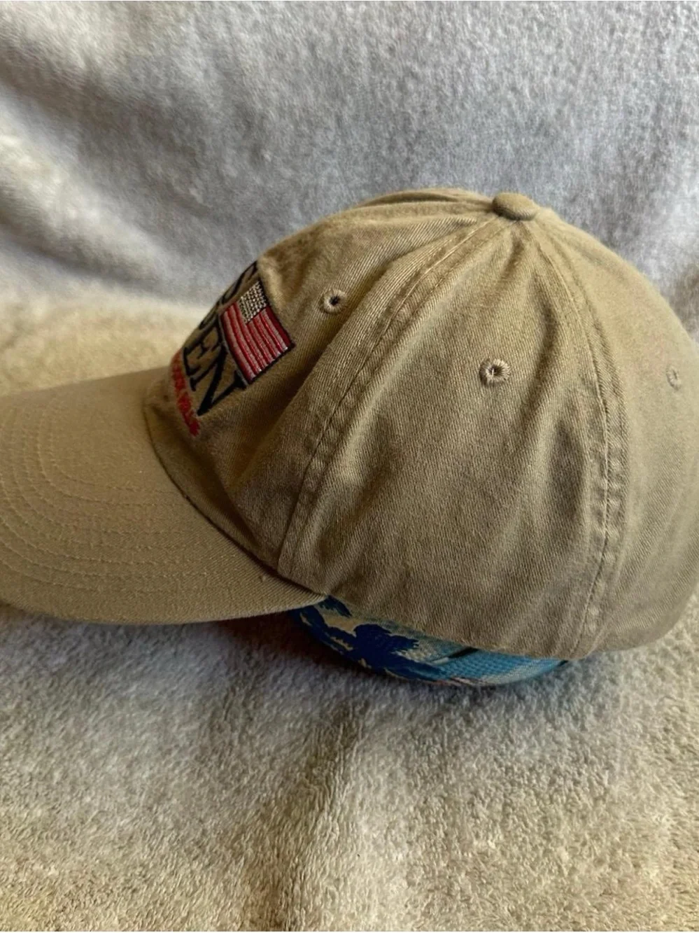 Vintage US Open 2004 Embroidered Baseball Cap - Olive with Flag